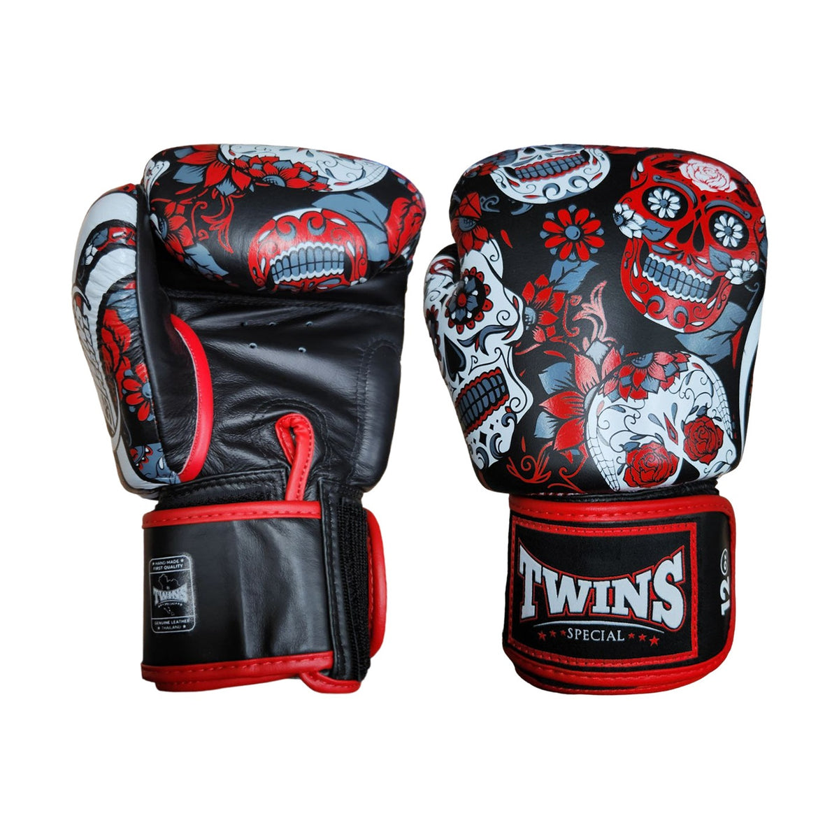 Twins Special FBGV-53 Skull Fancy Boxing Gloves, Red, view 4