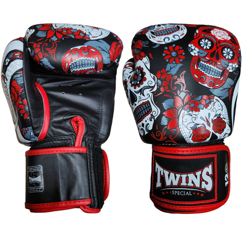 Boxing Gloves Twins Special FBGV-53 Red Fancy Muay Thai Style