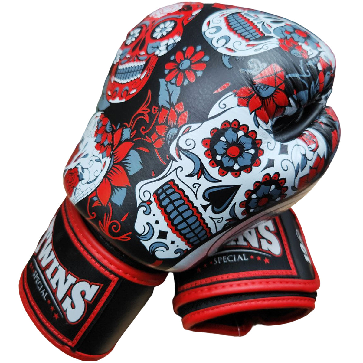 Boxing Gloves Twins Special FBGV-53 Red Fancy Muay Thai Style