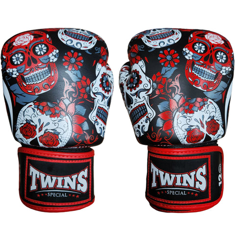 Boxing Gloves Twins Special FBGV-53 Red Fancy Muay Thai Style