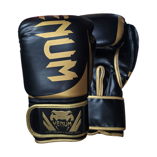 Venum Challenger 2.0 Boxing Gloves, Black/Gold, view 1