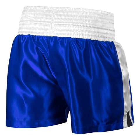 Shorts Boxing Title Professional Satin Striped Trunks Blue/White