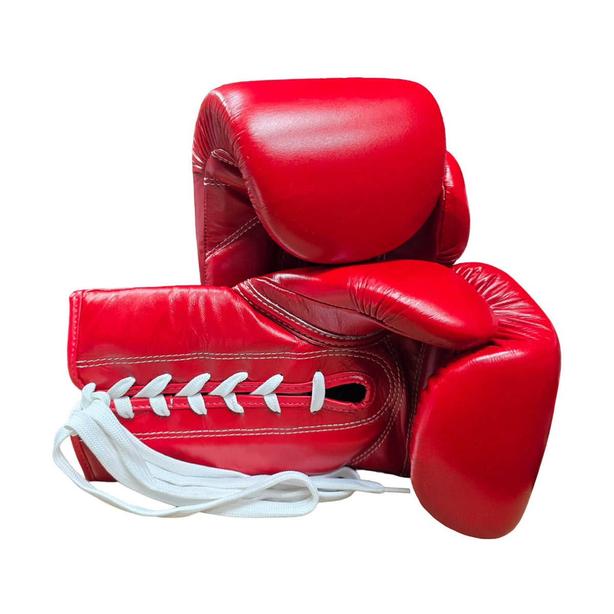 Fairtex BGL6 Lace-Up Boxing Gloves, Red, view 2