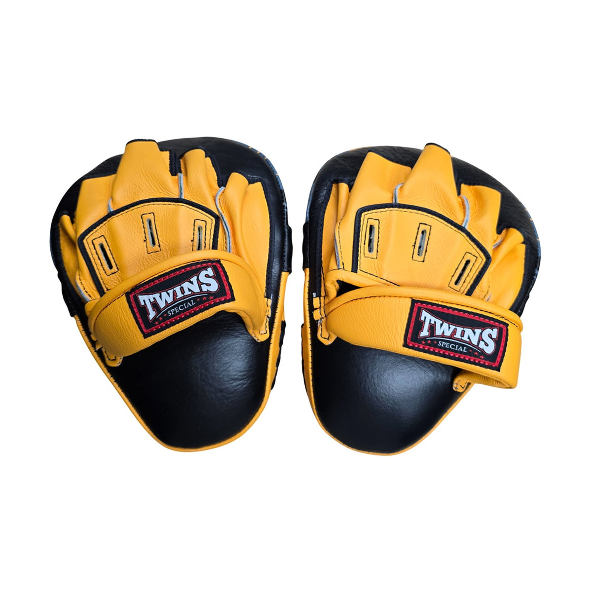 Twins Special PML-10 Curved Focus Mitts, Black Yellow, view 2