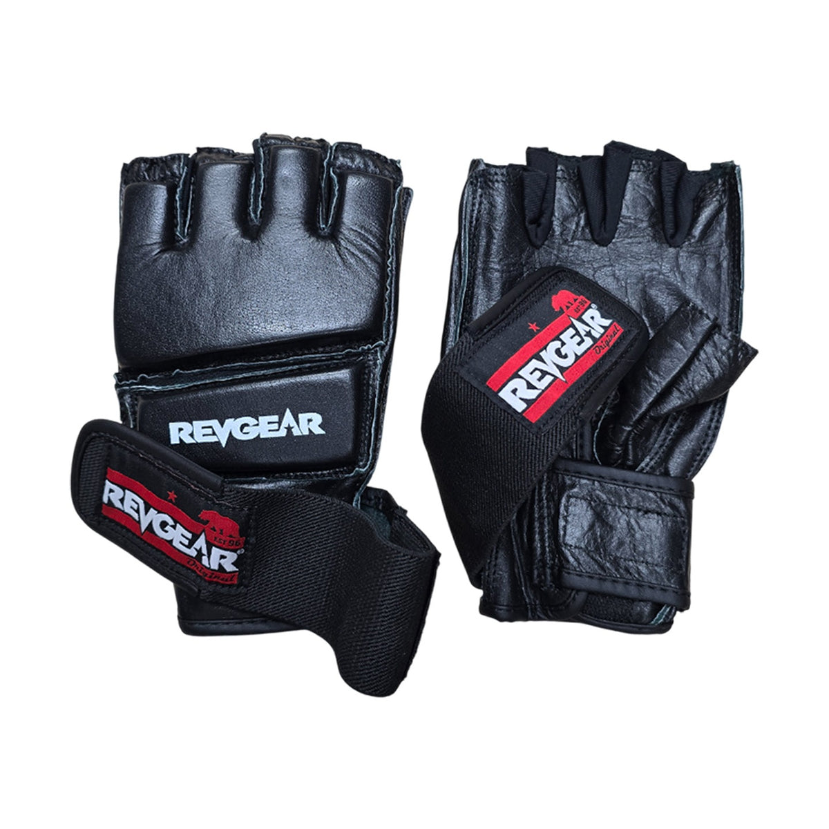 Gloves MMA Grappling Revgear Black (Leather)