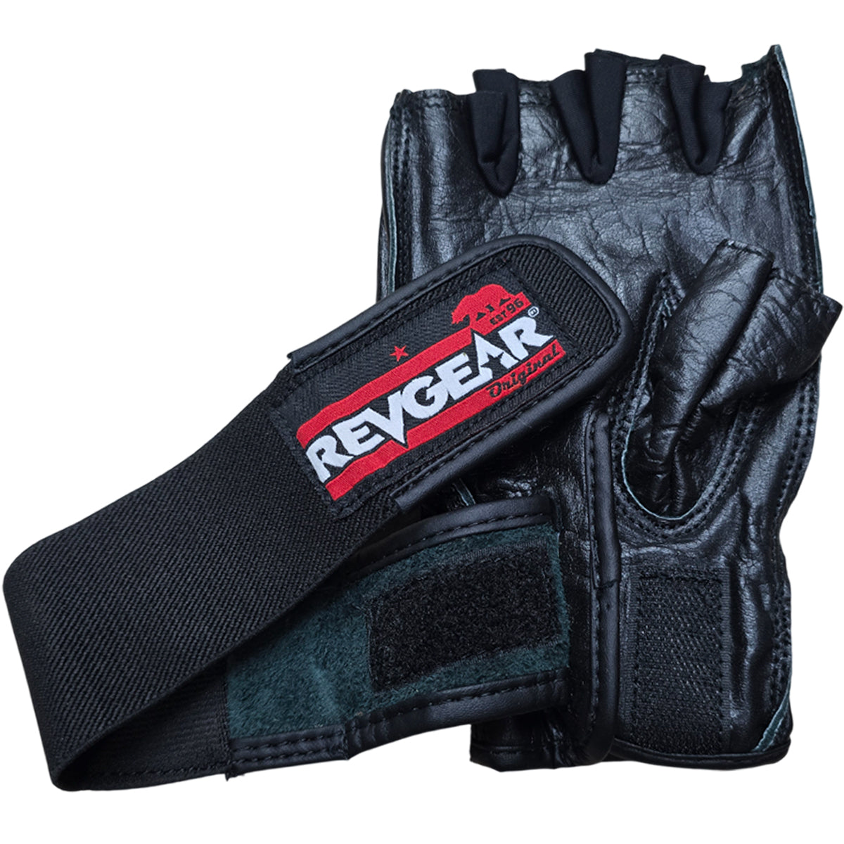 Gloves MMA Grappling Revgear Black Leather