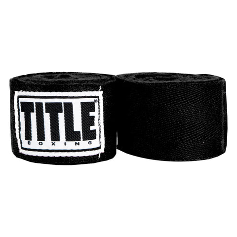 Handwraps Title Boxing Traditional Weave 180" Black (2"x180 inch/4.5m)