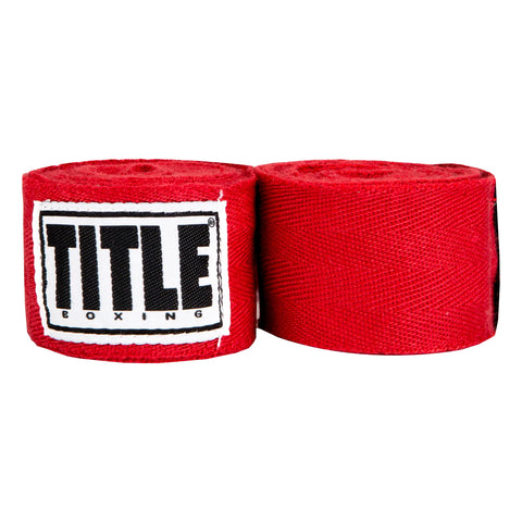 Handwraps Title Boxing Traditional Weave 180" Red (2"x180 inch/4.5m) (Copy)