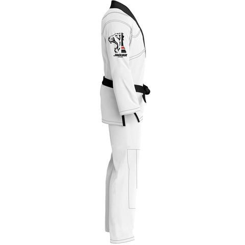 BJJ GI Jaguar Jag King Brazilian Jiu Jitsu BJJ Kimono Uniform Kids Adults Unisex White/Black