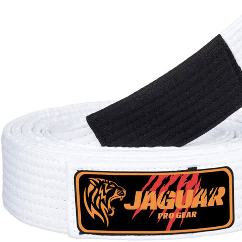 Belt BJJ White Jaguar Pro For Brazilian Jiu Jitsu