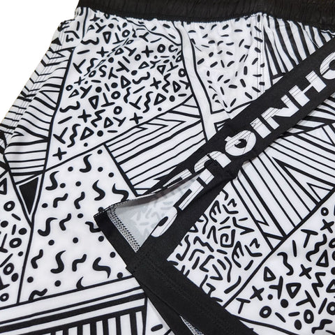 Shorts Martial Arts Cookies n’ Cream MMA Black White Techniques Canada