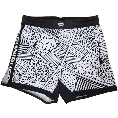 Shorts Martial Arts Cookies n’ Cream MMA Black White Techniques Canada