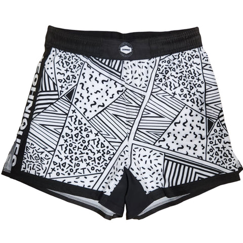 Shorts Martial Arts Cookies n’ Cream MMA Black White Techniques Canada