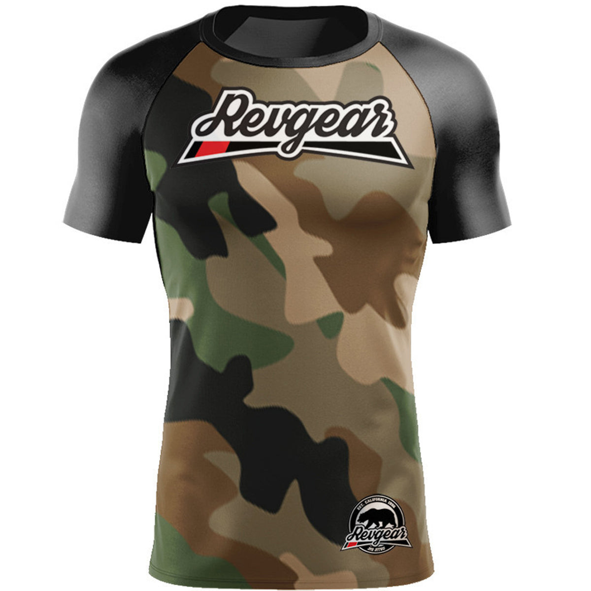 Rash Guard Short Sleeves For Women & Men Revgear Camo