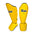 Fairtex SP5 Shin Guards, Yellow, view 1