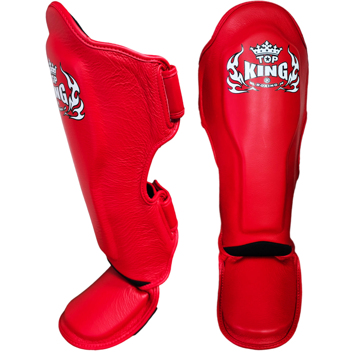 Shin Guards Top King Boxing TKSGP-GL Red (Old Logo)