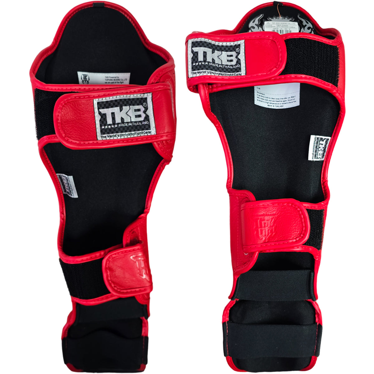 Shin Guards Top King Boxing TKSGP-GL Red (Old Logo)