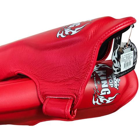 Shin Guards Top King Boxing TKSGP-GL Red (Old Logo)