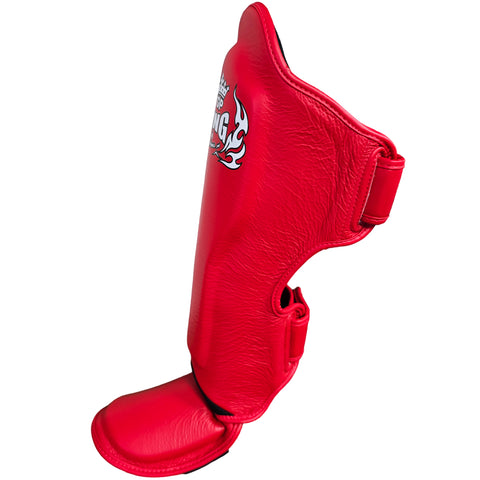 Shin Guards Top King Boxing TKSGP-GL Red (Old Logo)