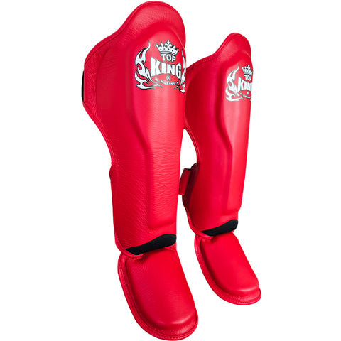 Shin Guards Top King Boxing TKSGP-GL Red (Old Logo)