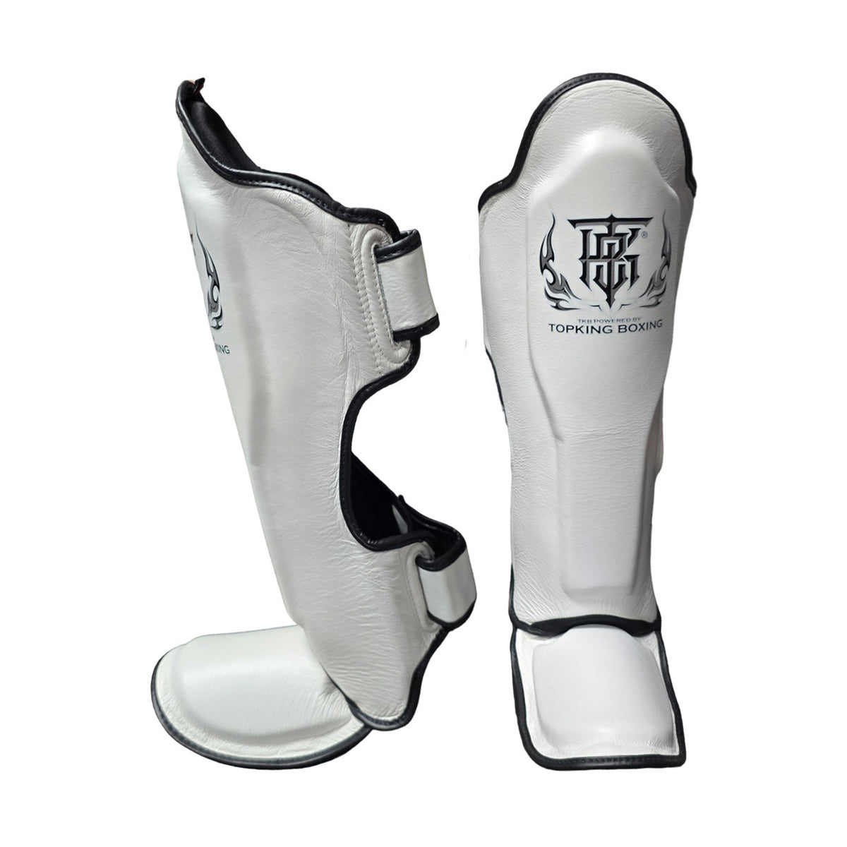 Top King TKSGP-GL Pro Shin Guards, White Black, view 1
