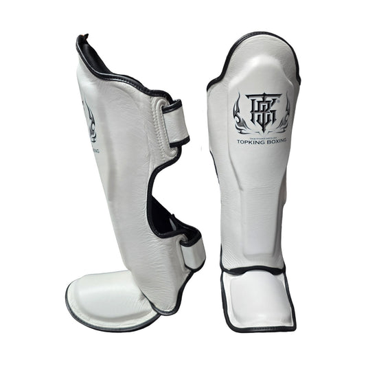 Top King TKSGP-GL Pro Shin Guards, White Black, view 1