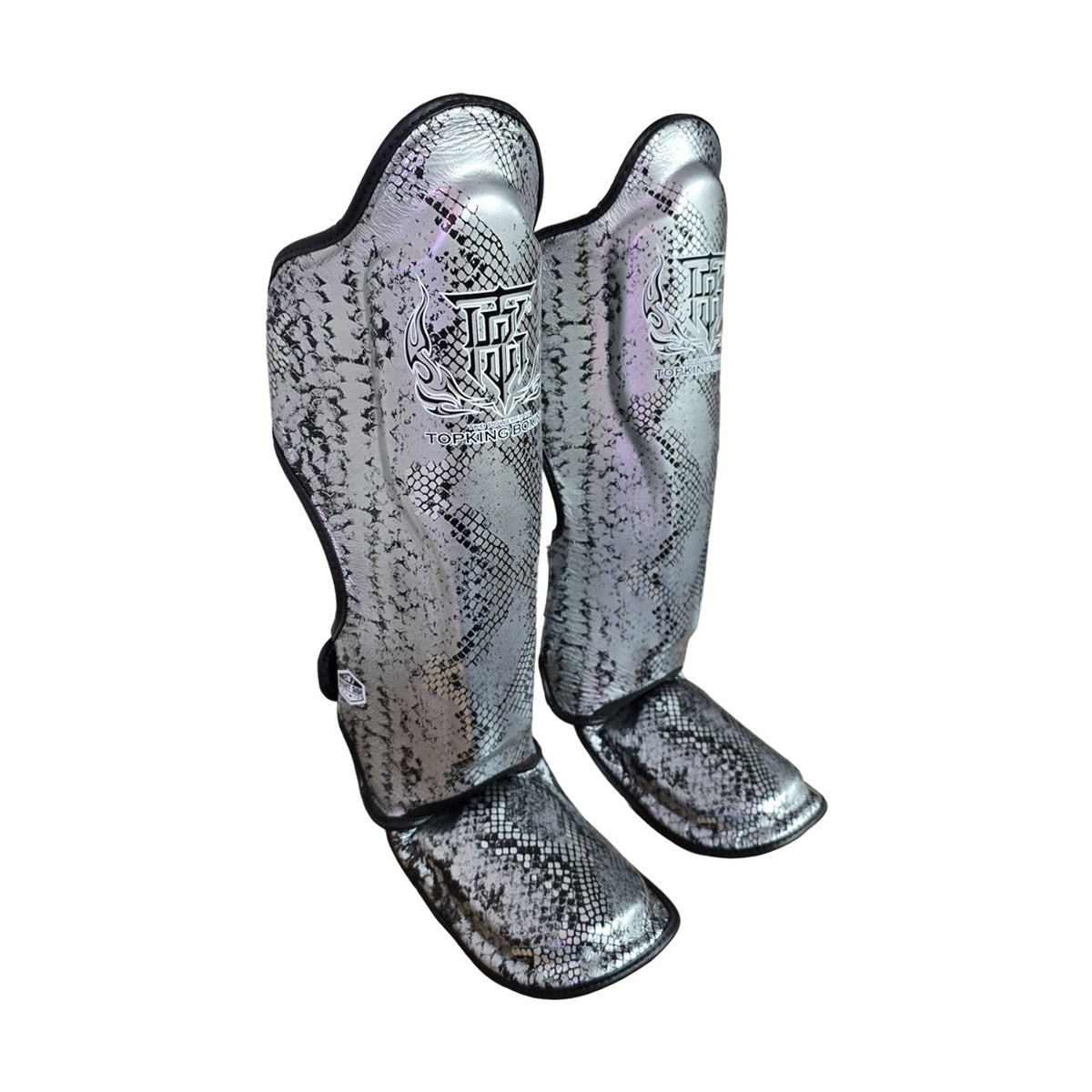 Top King TKSGSS-02 Super Snake Shin Guards, Silver Black, view 9