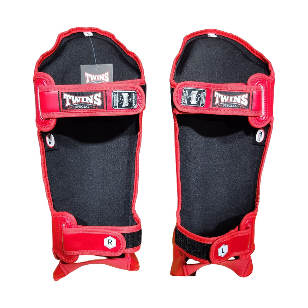 Twins Special SGL-10 Shin Guards, Red, view 2
