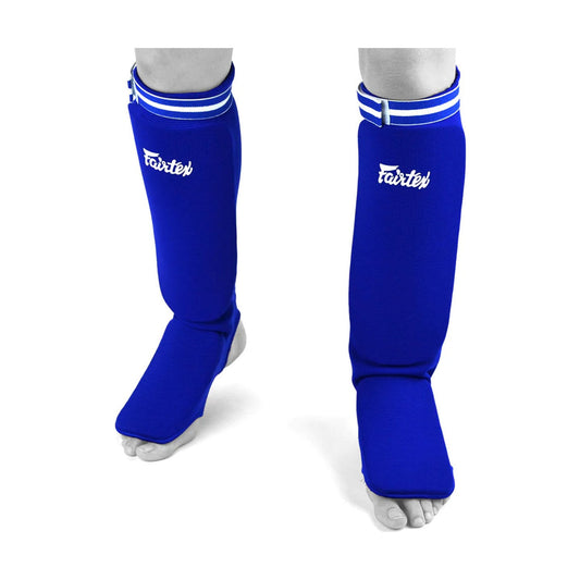 Fairtex SPE1 Elastic Shin Pads, Blue, view 1