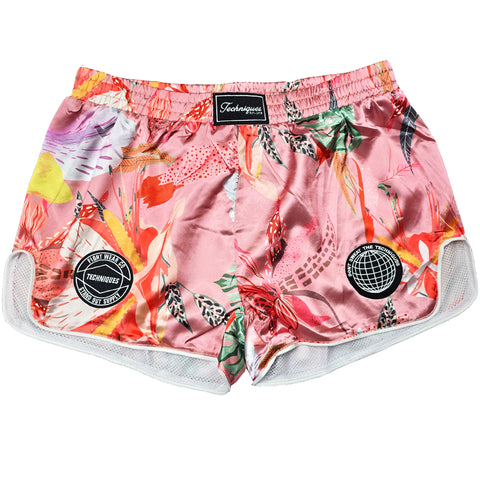 Shorts Muay Thai Style Floral Retro Techniques Canada