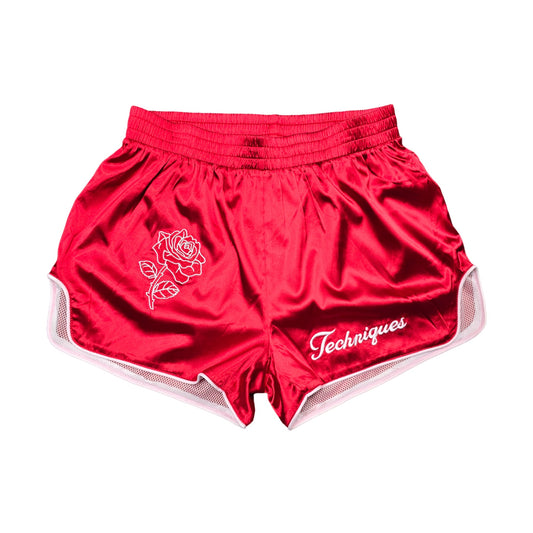 Shorts Muay Thai Style Rosé Red Retro Techniques Canada