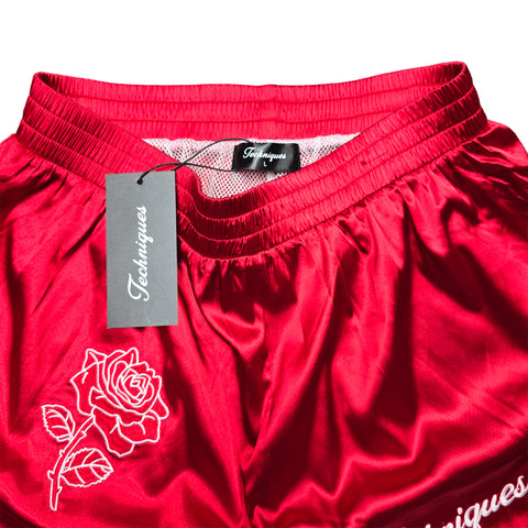 Shorts Muay Thai Style Rosé Red Retro Techniques Canada