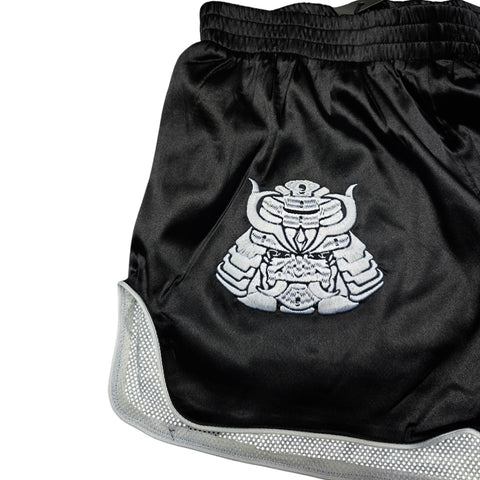 Shorts Muay Thai Style Samurai Retro Black Techniques (Canada)