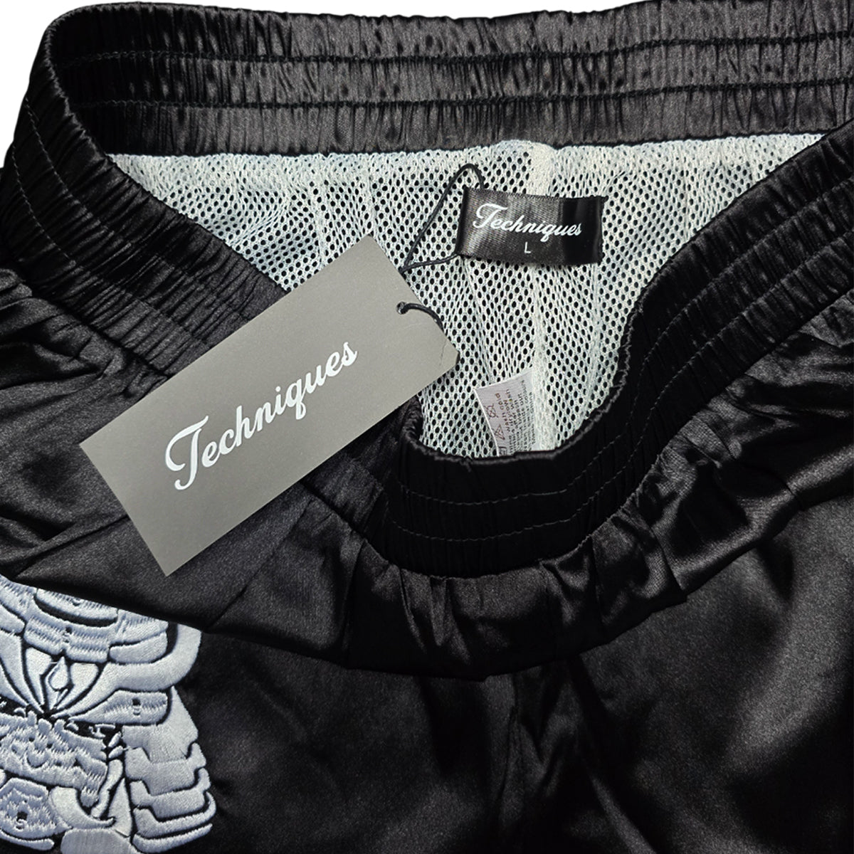 Shorts Muay Thai Style Samurai Retro Black Techniques (Canada)