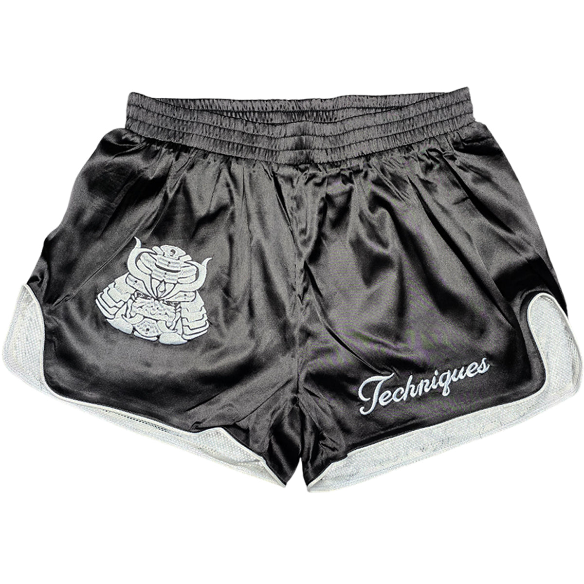 Shorts Muay Thai Style Samurai Retro Black Techniques (Canada)