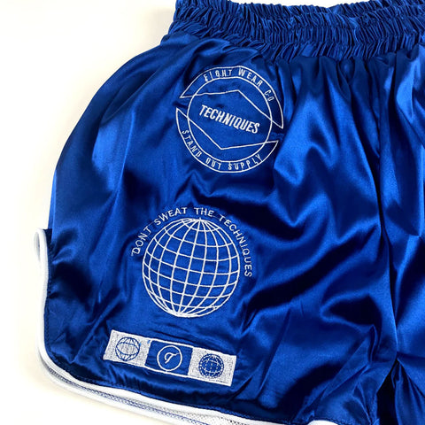 Shorts Muay Thai Style Standout Supply Blue Techniques Canada