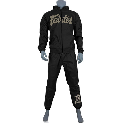 Sweat Sauna Suit Fairtex VS3 Vinyl Black Brown (Jacket and Pants)