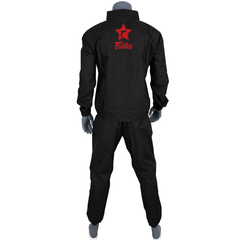 Sweat Sauna Suit Fairtex VS3 Vinyl Black Red (Jacket and Pants)