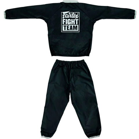 Sweat Sauna Suit Fairtex VS4 Vinyl Black Grey (Jacket and Pants)