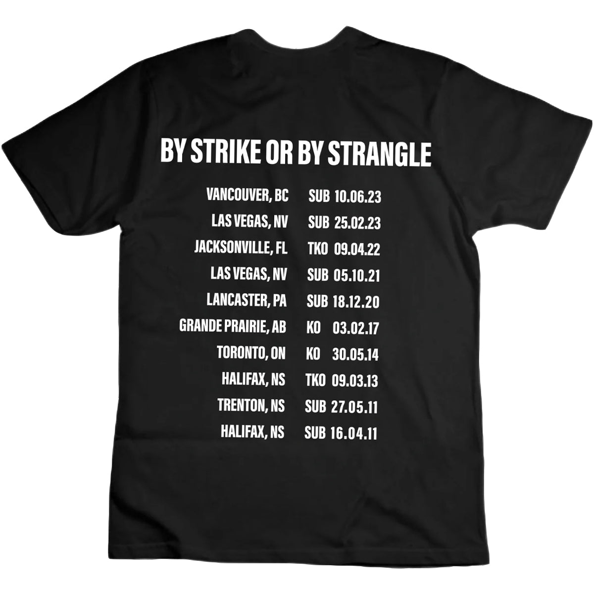 T-Shirt UFC Champion Mike Malott 'By Strike or By Strangle'