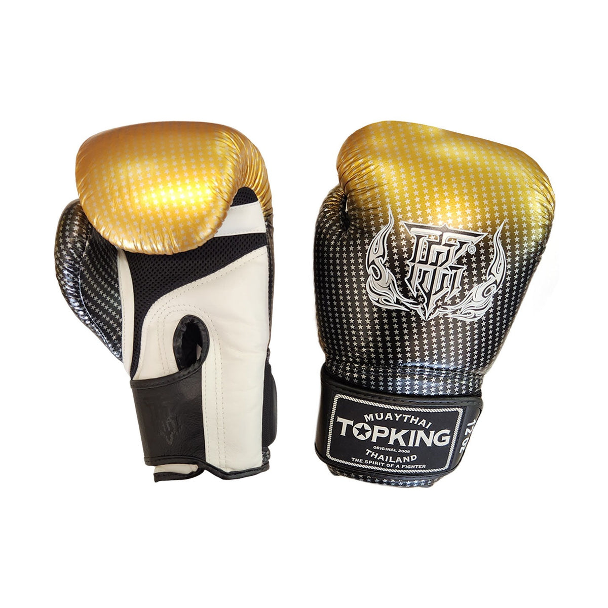 Top King TKBGSS-01 Super Star Air Boxing Gloves, Gold Black, view 2