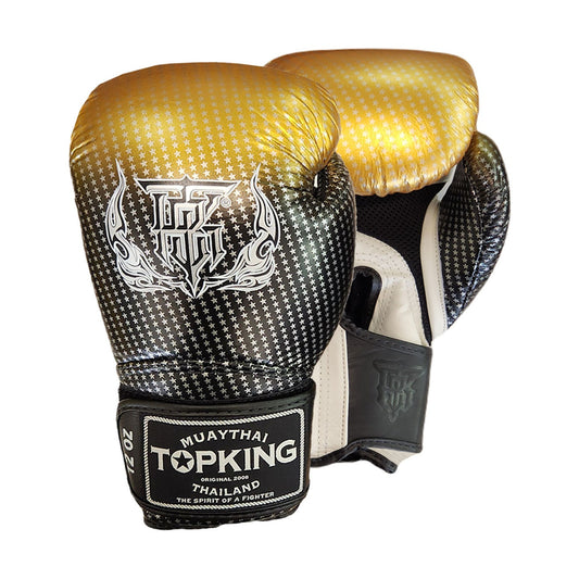 Top King TKBGSS-01 Super Star Air Boxing Gloves, Gold Black, view 1