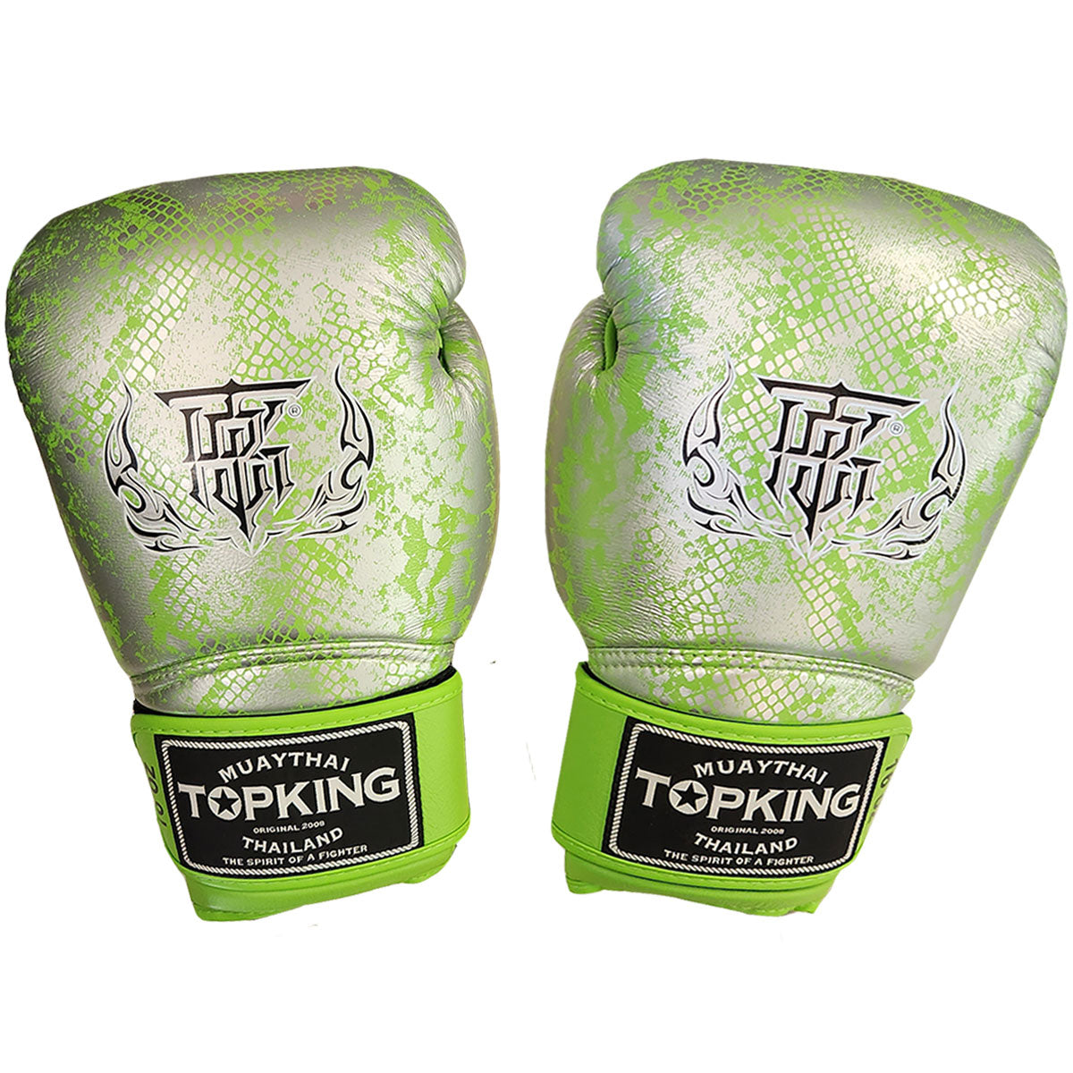 Boxing Gloves Top King TKBGSS-02 Air Green Silver Muay Thai