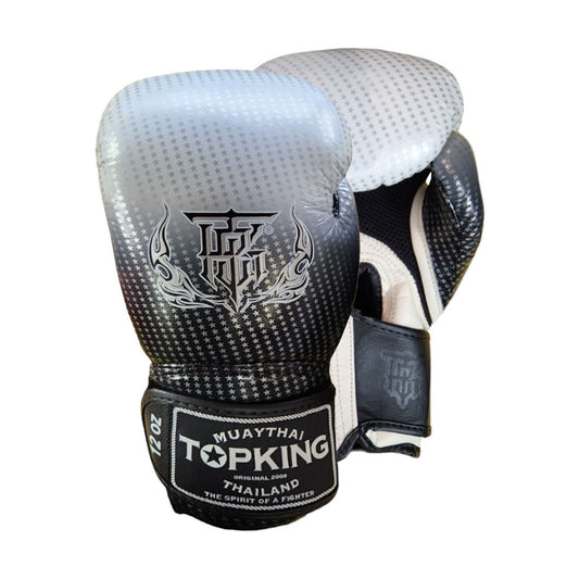 Top King TKBGSS-01 Super Star Air Boxing Gloves, Silver Black, view 1