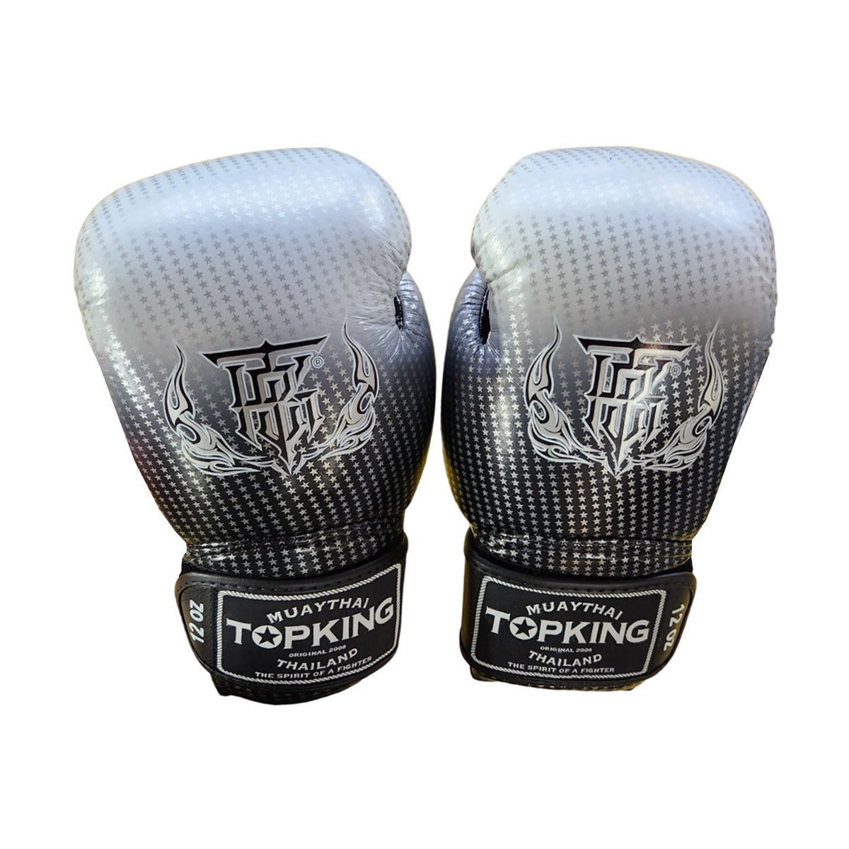 Top King TKBGSS-01 Super Star Air Boxing Gloves, Silver Black, view 2