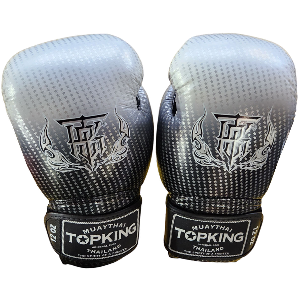 Boxing Gloves Top King TKBGSS-01 Air Silver Black Muay Thai
