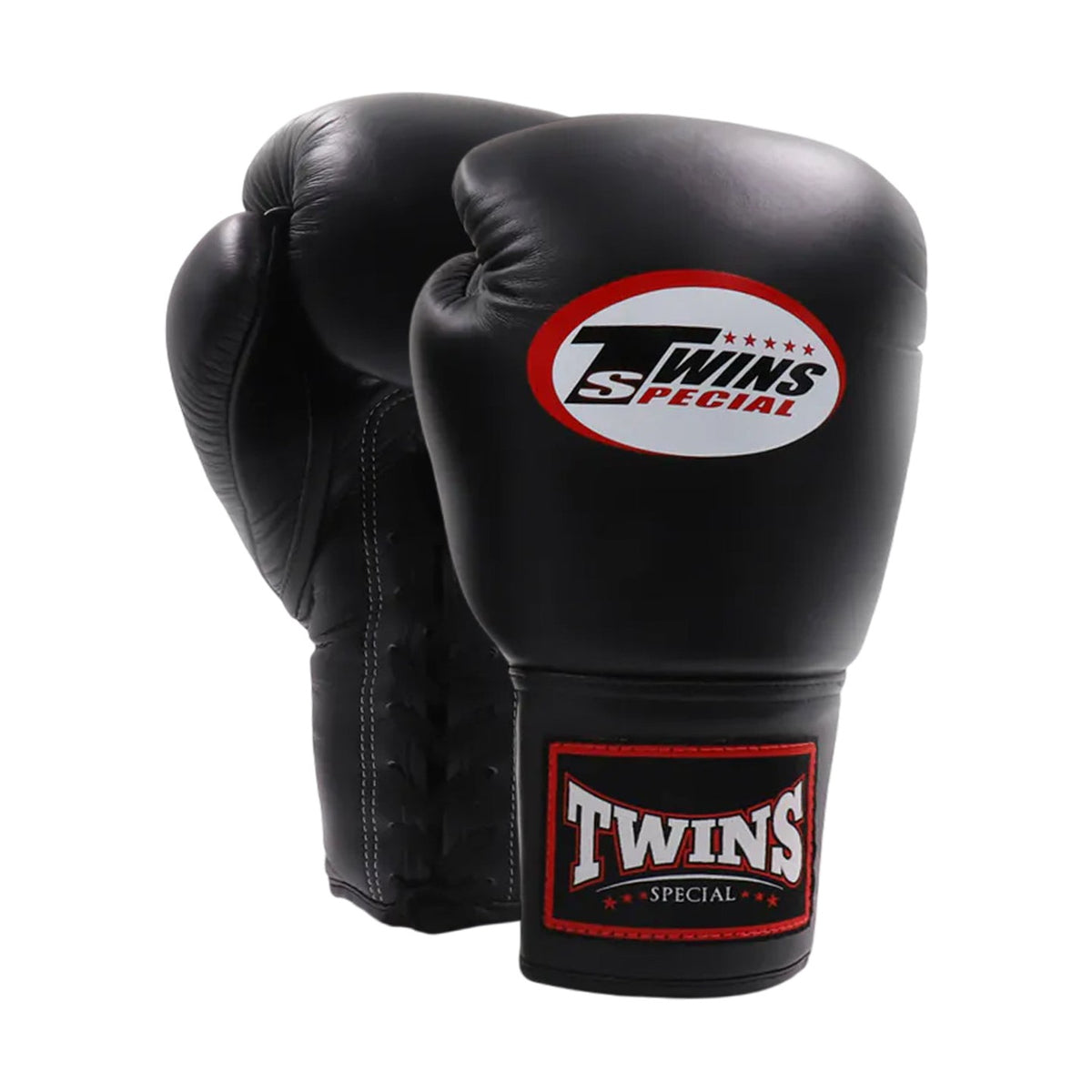 Twins Special BGLL-1 Lace-Up Boxing Gloves, Black, view 1