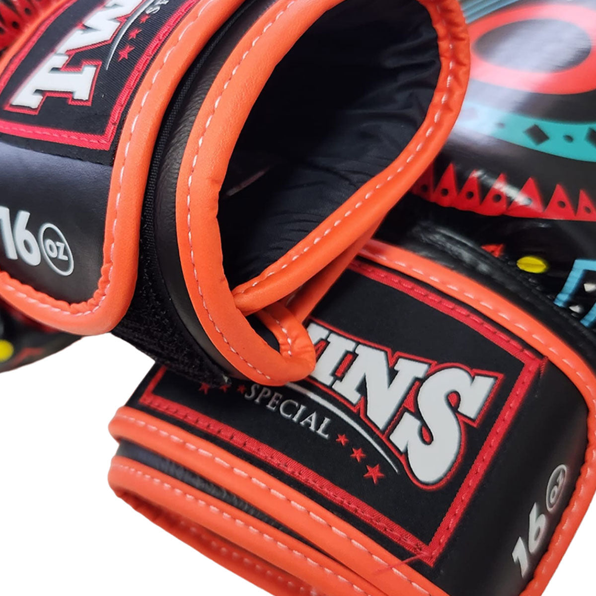 Twins Special FBGV-57 Fancy Boxing Gloves, Black, view 7