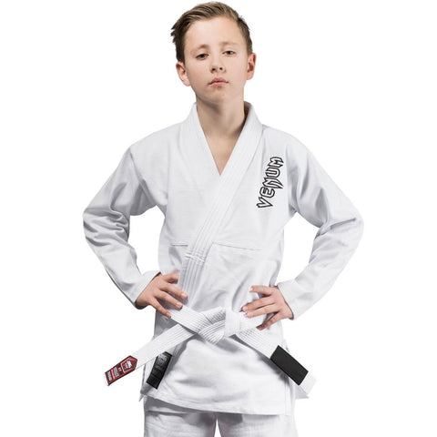 BJJ GI Venum Contender Kids Kimono White White Belt Included