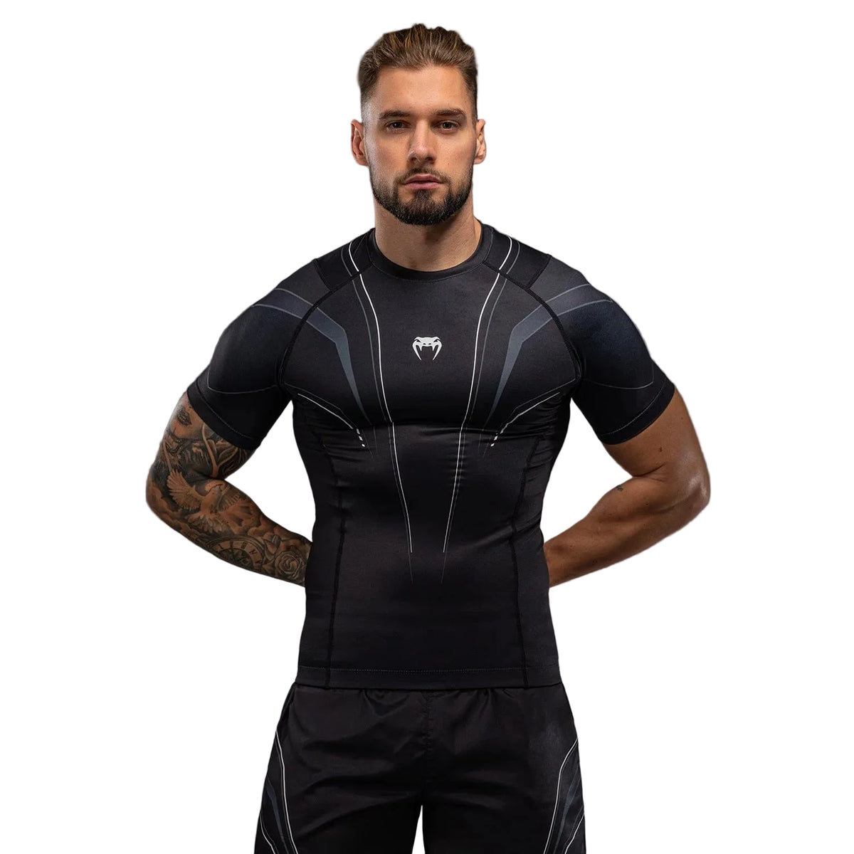 Rash Guard Short Sleeve Venum Streamline Black White
